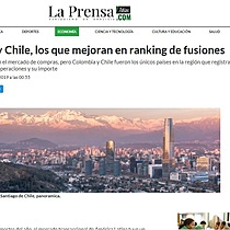 Colombia y Chile, los que mejoran en ranking de fusiones